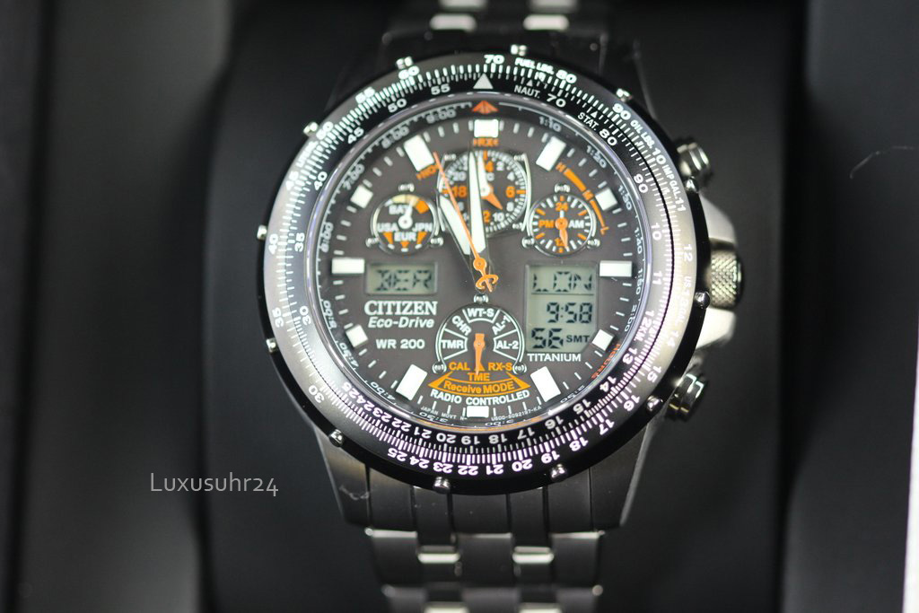 citizen eco drive skyhawk titanium